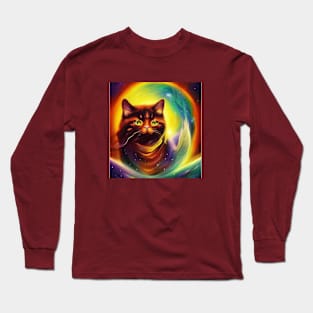 Cosmic wise tabby cat Long Sleeve T-Shirt